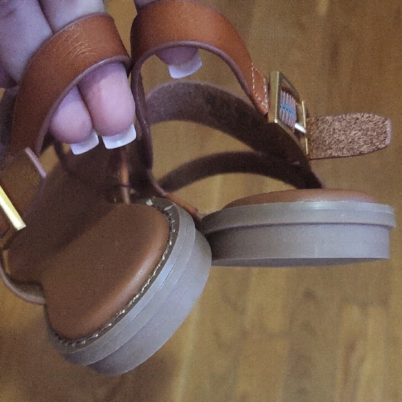Franco Sarto Brown Strappy Sandals - Picture 3 of 5